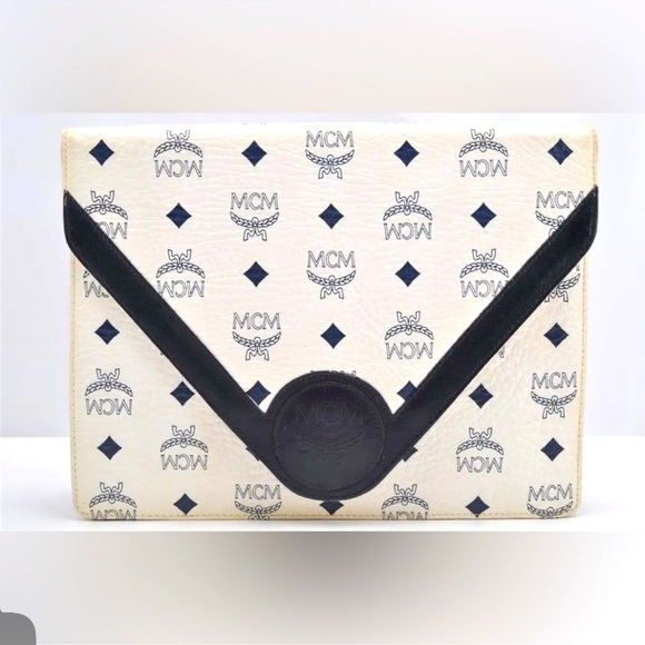 MCM Handbags - MCM Vintage Leather 2Way Clutch/Crossbody Bag - w unbranded chain strap